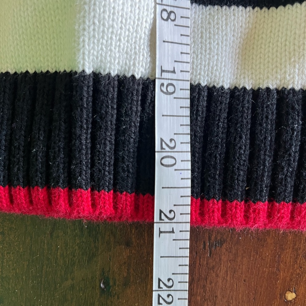 Hanna Andersson Red White Black Fair Isle Quarter Zip Cotton Sweater 150 L 10/12 - Picture 6 of 7